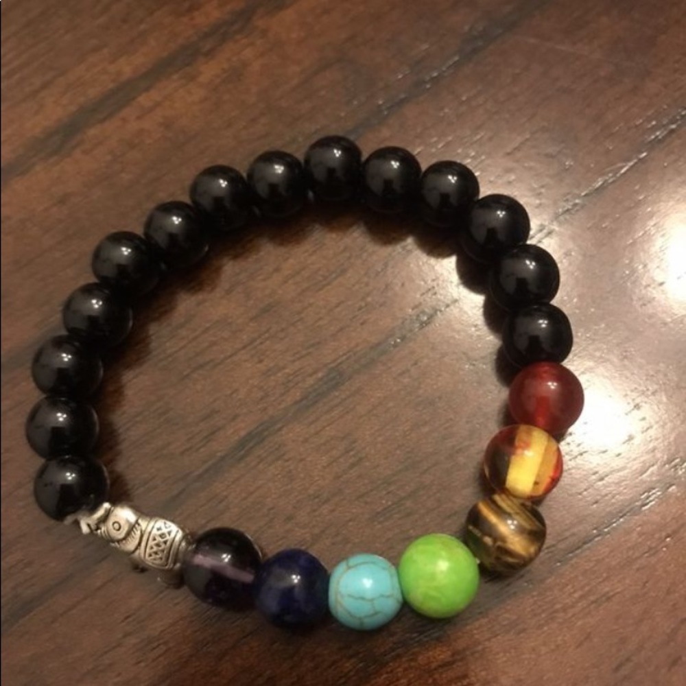 SOLO 8mm  Natural Stone 7 Chakra Bracelets